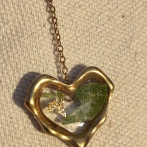 PENDIENTES CORAZÓN DE CARBALLO